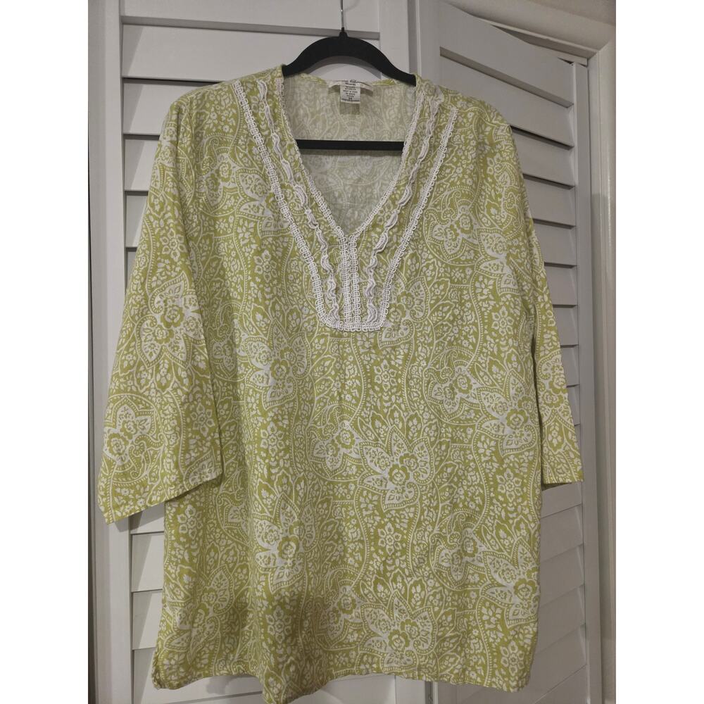 Maria Christina linen rayon blouse. - Picture 2 of 4
